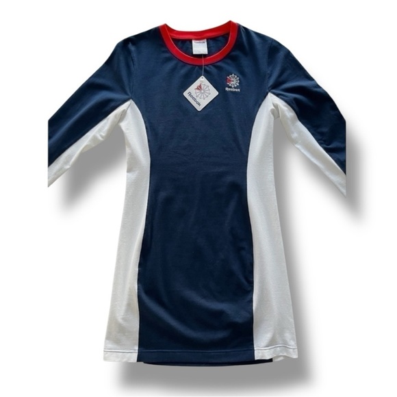 NWT Reebok Rugby Dress Colour-Block Athletic Dress Long Sleeves - Picture 8 of 15